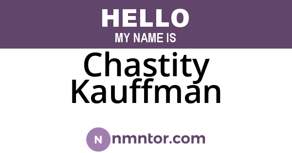 Chastity Kauffman