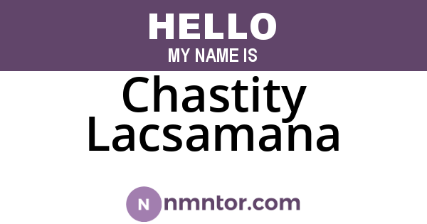 Chastity Lacsamana