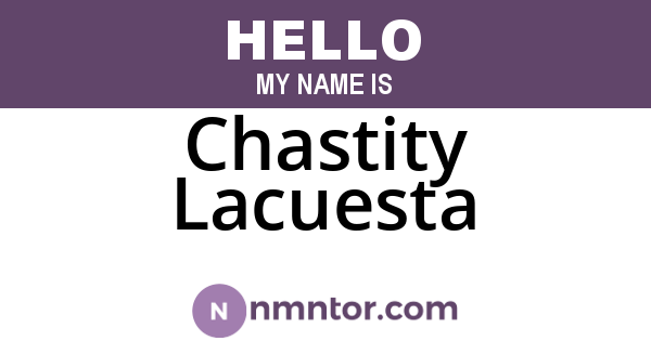 Chastity Lacuesta