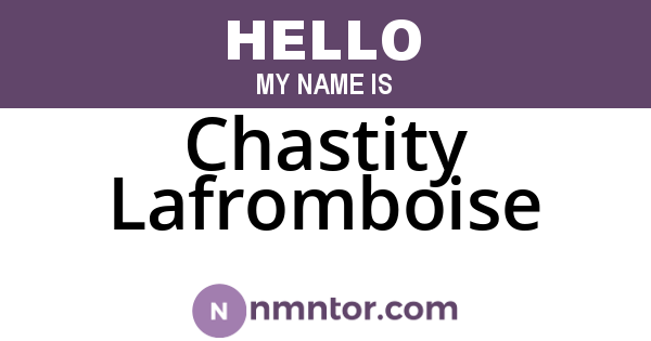 Chastity Lafromboise