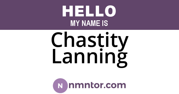 Chastity Lanning