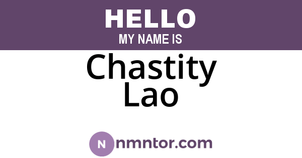 Chastity Lao