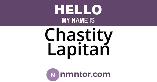 Chastity Lapitan