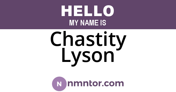 Chastity Lyson