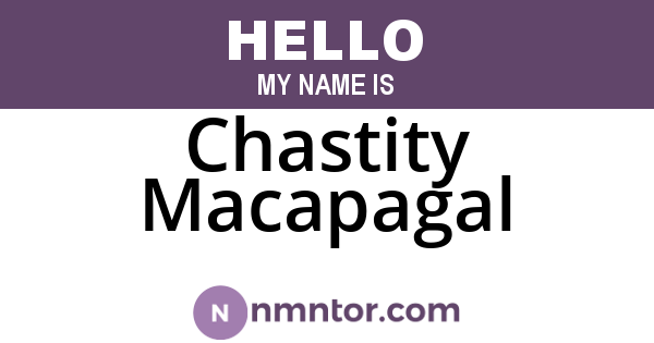 Chastity Macapagal