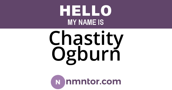 Chastity Ogburn