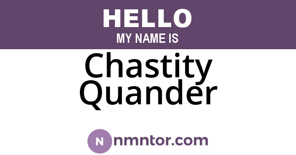 Chastity Quander