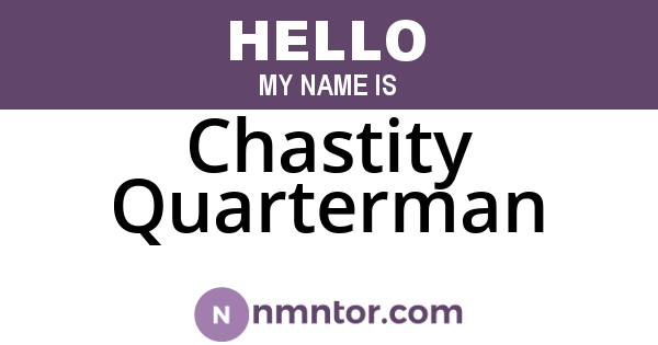 Chastity Quarterman