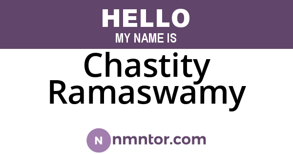 Chastity Ramaswamy