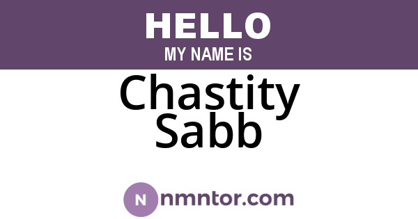 Chastity Sabb