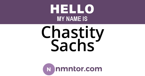 Chastity Sachs
