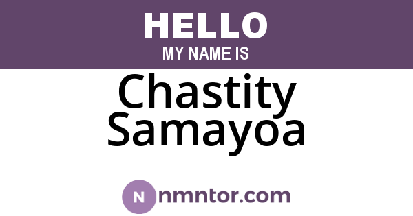Chastity Samayoa