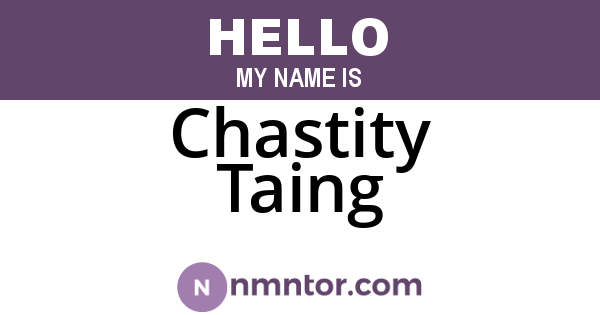 Chastity Taing
