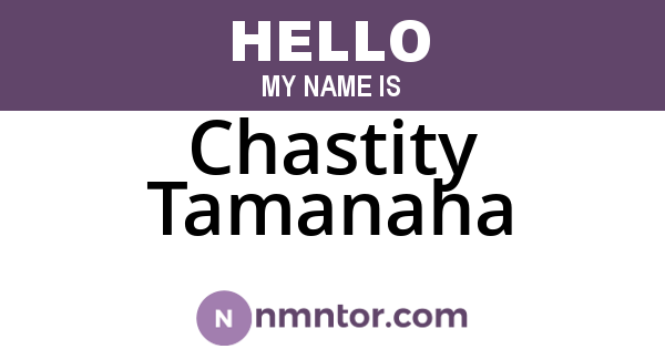 Chastity Tamanaha