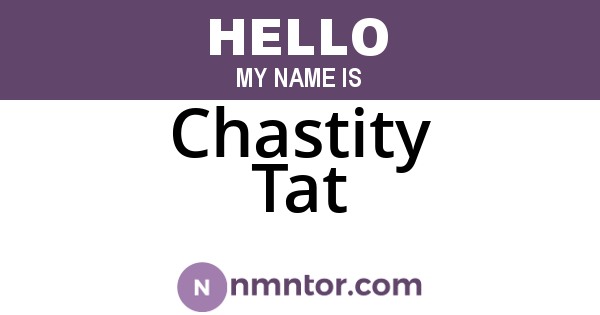 Chastity Tat