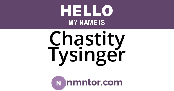 Chastity Tysinger