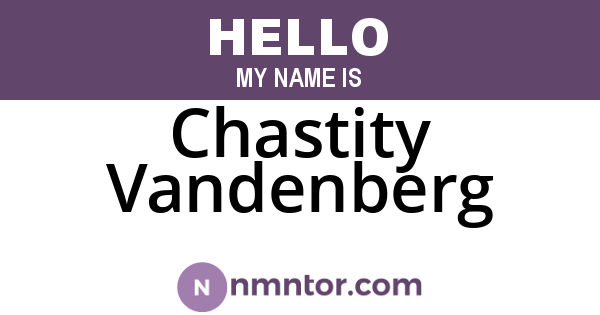 Chastity Vandenberg