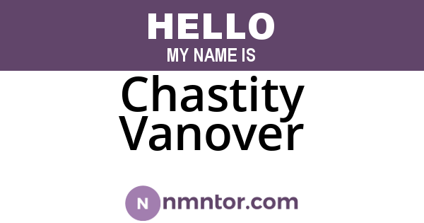 Chastity Vanover
