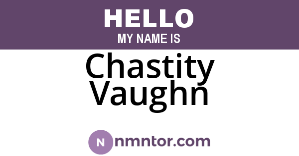 Chastity Vaughn