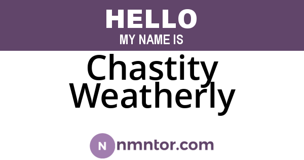 Chastity Weatherly