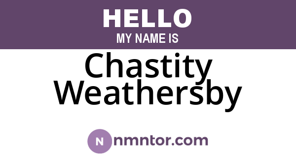 Chastity Weathersby