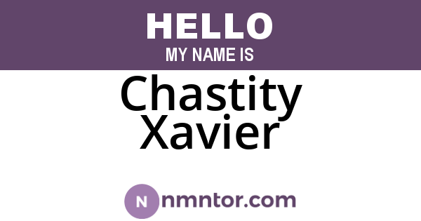Chastity Xavier