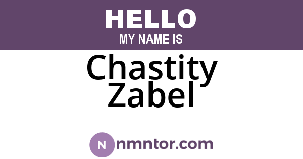 Chastity Zabel