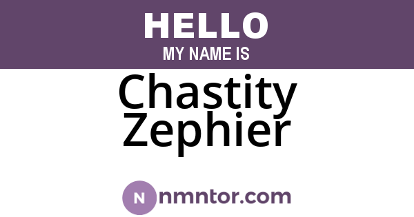 Chastity Zephier