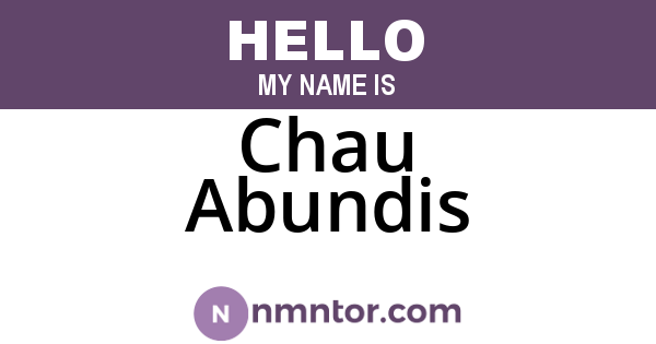 Chau Abundis