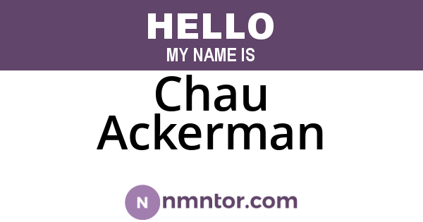 Chau Ackerman