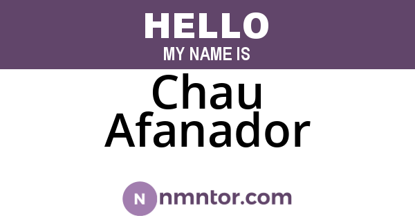 Chau Afanador