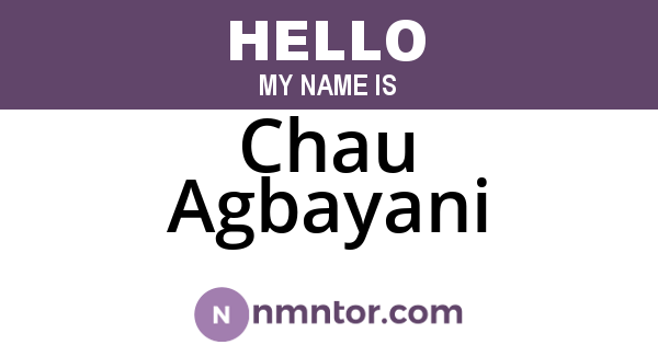 Chau Agbayani