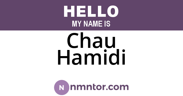 Chau Hamidi