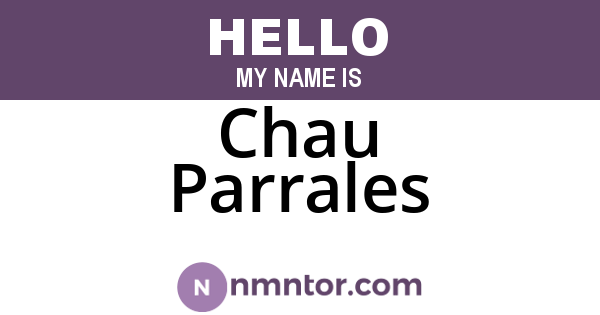 Chau Parrales