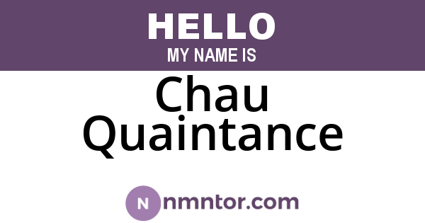 Chau Quaintance