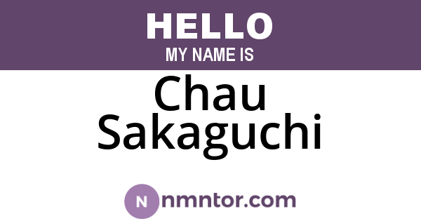 Chau Sakaguchi
