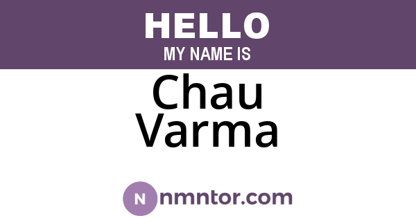 Chau Varma