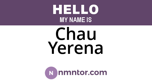 Chau Yerena