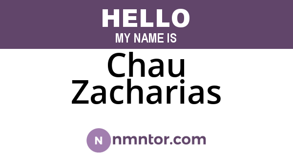 Chau Zacharias