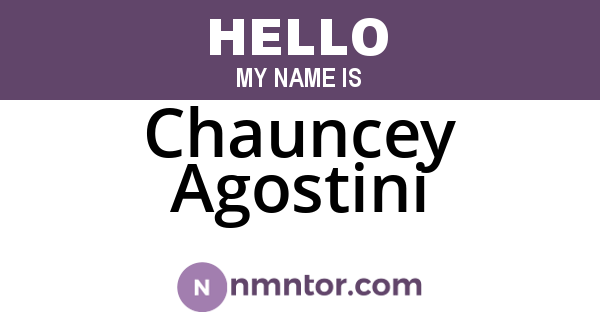 Chauncey Agostini