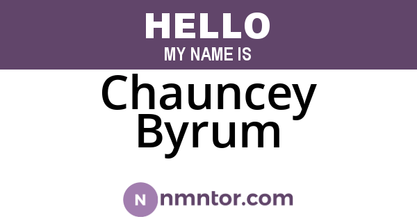 Chauncey Byrum