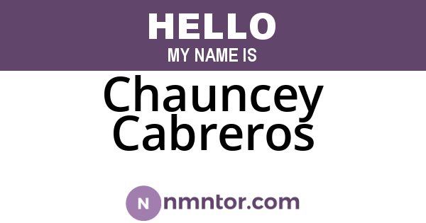 Chauncey Cabreros