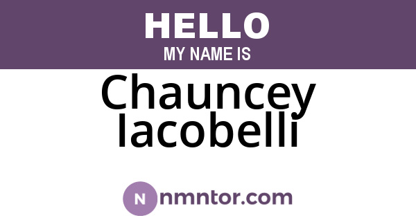 Chauncey Iacobelli