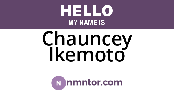 Chauncey Ikemoto