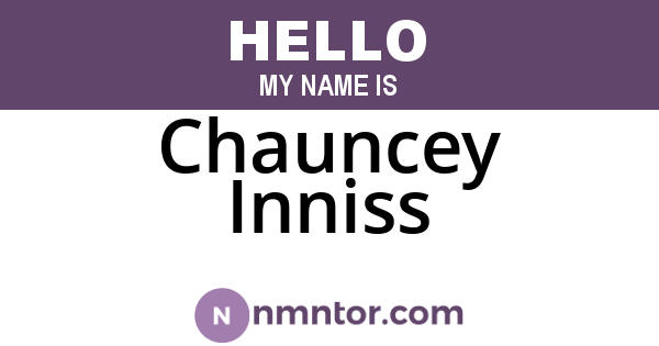 Chauncey Inniss