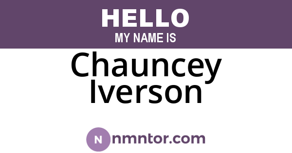 Chauncey Iverson