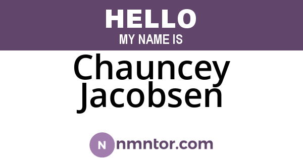 Chauncey Jacobsen