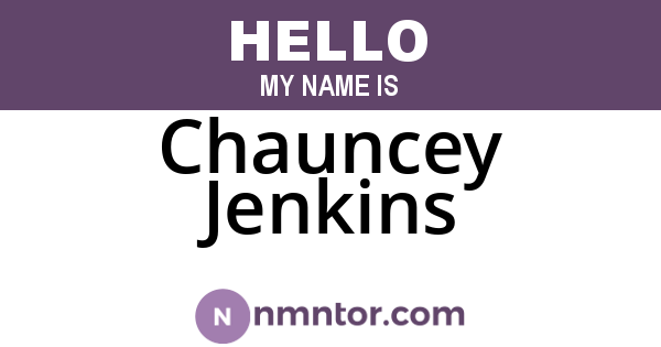 Chauncey Jenkins