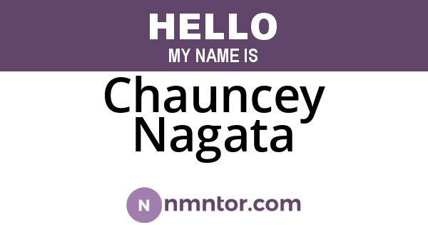 Chauncey Nagata