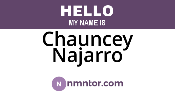 Chauncey Najarro